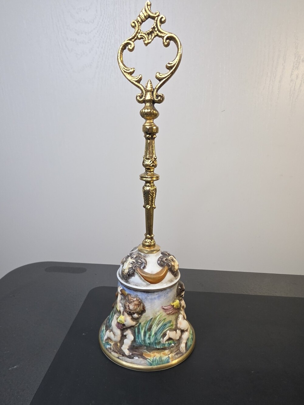 Vintage Capodimonte Bell Made By Keramos Workshop